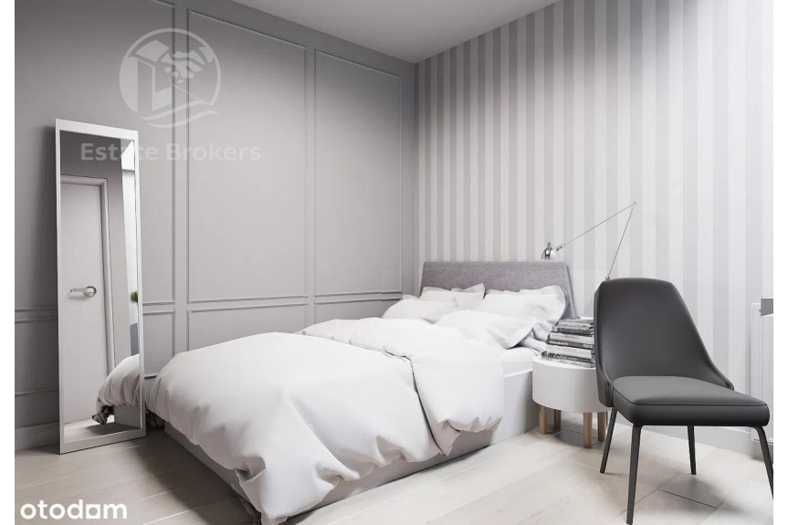 Wrocław, Stacha Świstackiego, 3 pokoje 46 m&sup2; z projektem wnętrza
